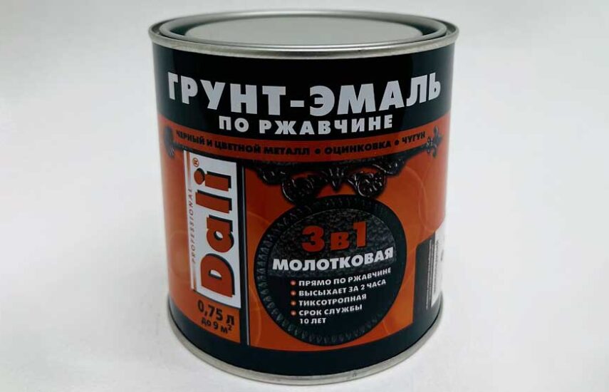 Грунт-эмаль по ржавчине 3в1 Dali молотковая