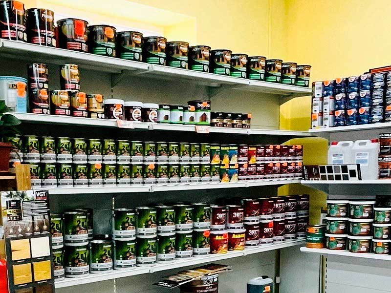 лаки и краски в рязанском магазине Кенгуру